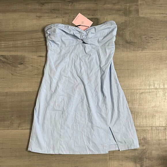 NWT Hello Molly strapless mini DRESS BLUE size XL - Picture 1 of 5